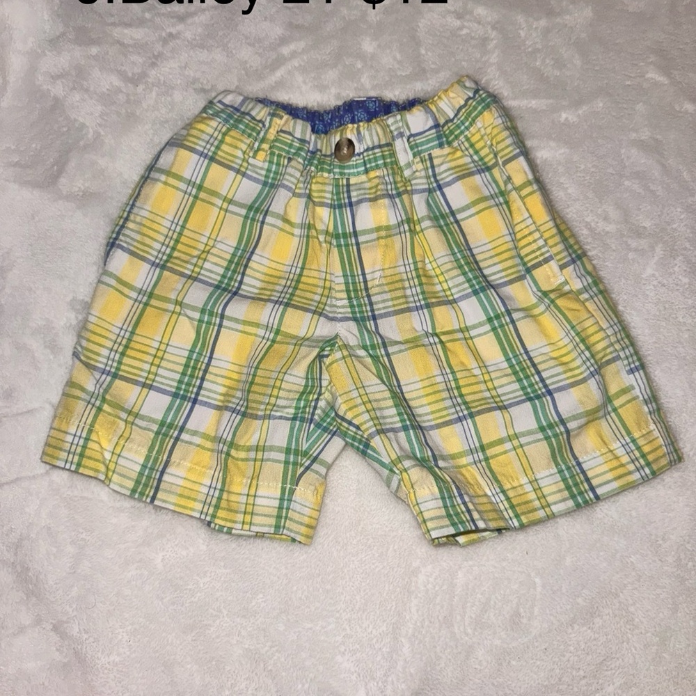 Yellow and Green J.Bailey Plaid Shorts